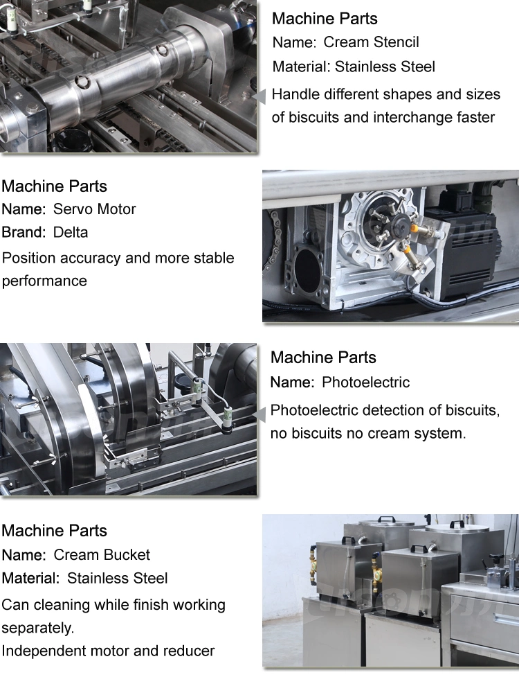 Ce Automatic Cream Biscuit Sandwiching Machine with Packaging Line Factory Price