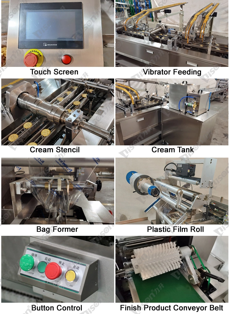 Ce Automatic Cream Biscuit Sandwiching Machine with Packaging Line Factory Price