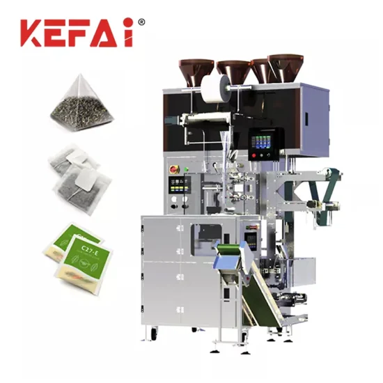 Kefai Automatique Nylon Pyramide Intérieure Triangle Extérieur Sachet de Thé Filtre Papier Making Machine d'Emballage avec Enveloppe de Fil Prix de la Machine d'Emballage de Thé